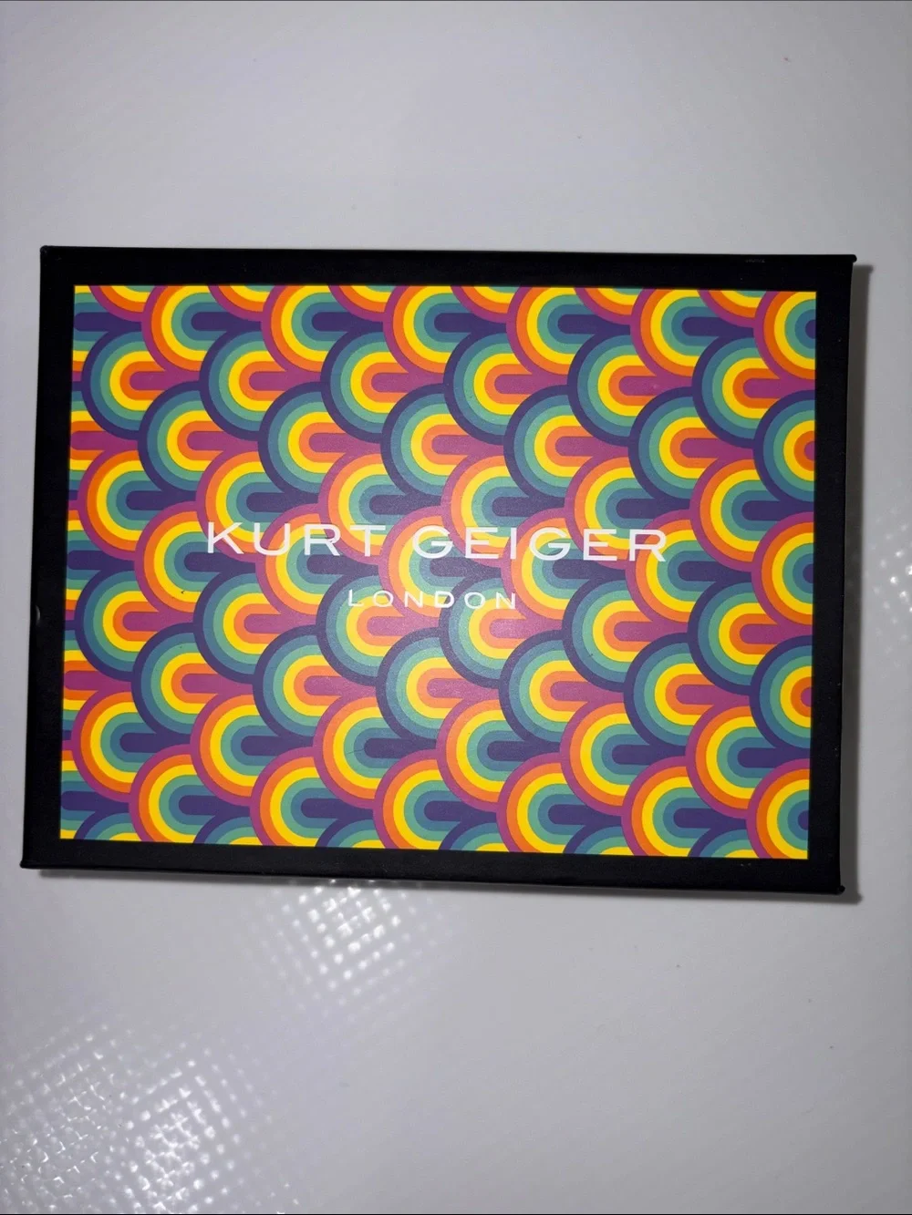 Kurt Geiger Vibrant Rainbow Geometric Storage Box